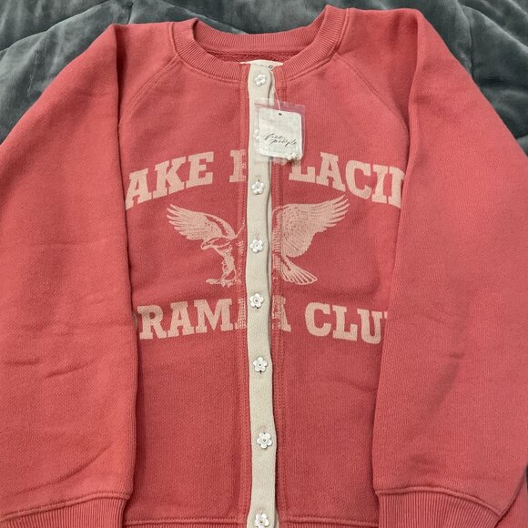 NWT Free People Junior Sweatshirt Cardi Lake Placid Dram Club Sold Out $98 - Picture 9 of 10